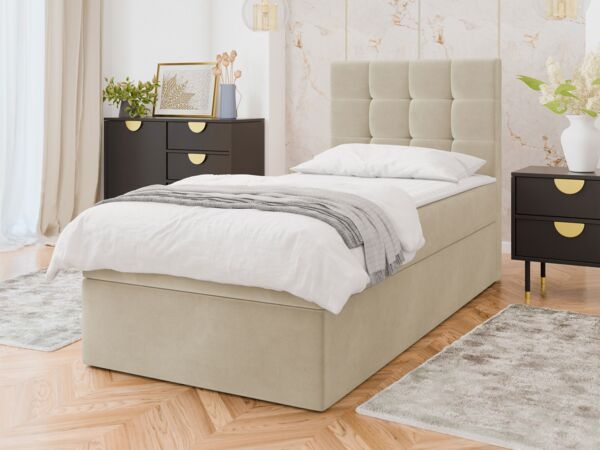 Boxspringbett Gazel Single (Farbe: Manila 02, Größe: 100 x 200)