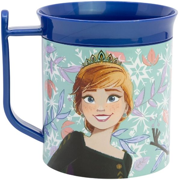 Disney Frozen Becher Mikrowellengeeigneter Kunststoffbecher 400 ml – Motivbecher für Kinder