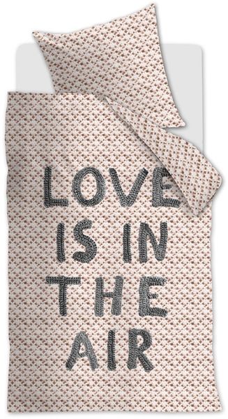 Beddinhouse Renforcé Bettwäsche Love Is Black White 155X220 155x220 cm + 1 x 80 x 80 cm 1 Bettbezug, 1 Kissenbezug Schwarz Weiß