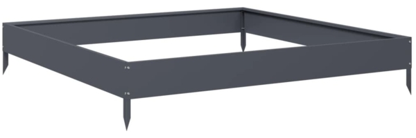 vidaXL Hochbeet Anthrazit 100x100x18,5 cm Stahl 851012