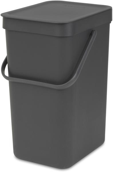 Brabantia 'Sort & Go' Abfallbehälter, Kunststoff, Grey, 12 Liter