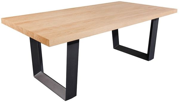 riess-ambiente Esstisch ZEUS 210cm natur / schwarz - Eiche, Metall, U-Gestell, 10 Sitzplätze (Einzelartikel, 1-St), Tisch mit Kufengestell - ideal für Küche, Arbeits-, Wohn- & Esszimmer