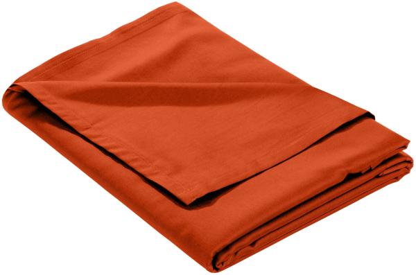 Mako Satin Bettlaken ohne Gummizug orange 160x260cm