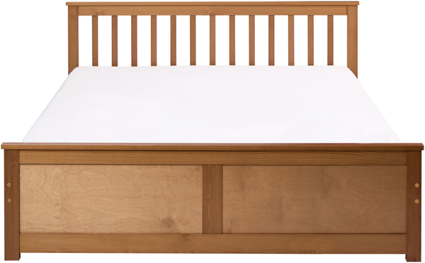 Bett mit Lattenrost Kiefernholz OLENDON 160x200 cm Braun Bild 4