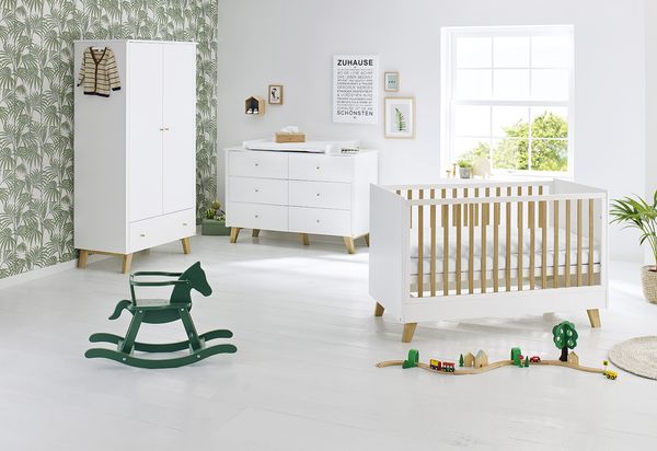 Pinolino 'Pan' 3-tlg. Babyzimmer-Set weiß, breit