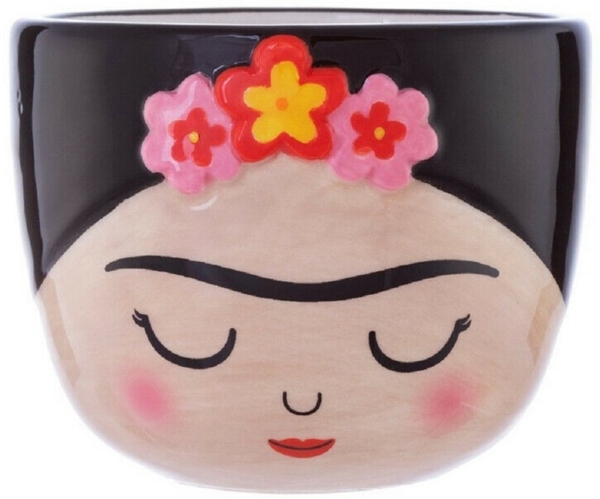 Sass & Belle Blumentopf Frida Mini Topf (Dolomit, 1 St, Übertopf), handbemalt, ca. Ø 8,8 x 7 cm