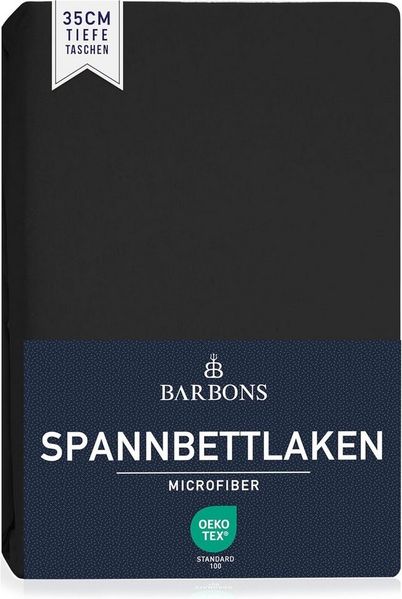 BARBONS Spannbettlaken Mikrofaser Bettlaken, 35 cm Tiefe Spannbetttuch, Gebürstete Polyester, (1 Stück), Topper