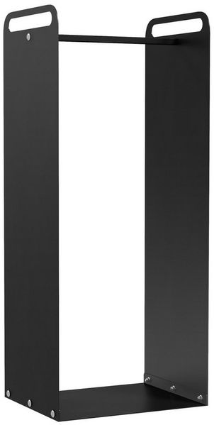MC Star Kaminholzregal 36 x 30 x 90 cm Brennholzregal mit Griffe, Feuerholzregal, (für Outdoor, Indoor, bis 30 kg, Stahl, Schwarz)