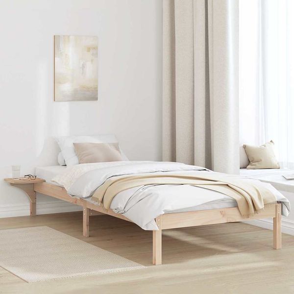 vidaXL Bettrahmen Natur 80 x 200 cm Massives Kiefernholz 873208