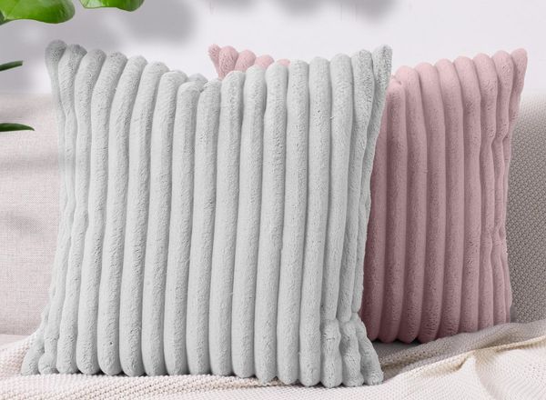 Amilian Dekokissen Sofakissen Couchkissen 2er Set Zierkissen mit Kissenfüllung, (2 Stück), 40x40 cm, Dekokissen mit Füllung und Bezug, Wohnkissen