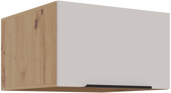 Aufsatzschrank Hochschrank 60 cm Küche SOLANO Kaschmir beige + Eiche Artisan matt Küchenzeile Küchenblock