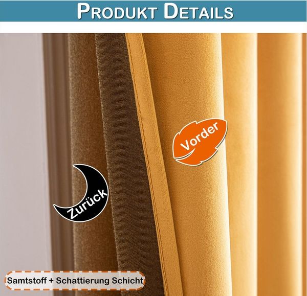 Sunicol Vorhang 2er Set Samtvorhänge Kräuselband Verdunkelungsvorhang, Blickdicht Velvet Gardinen für Schlafzimmer Wohnzimmer