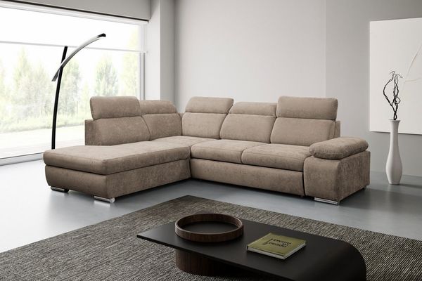 WERK2 Ecksofa Alicante Cord, inkl. Bettfunktion & Bettkasten, Breite 280cm, L-Form