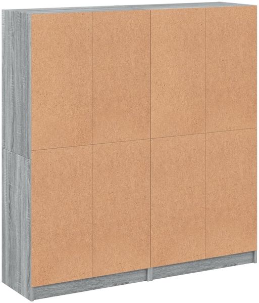 vidaXL Bücherschrank mit Türen Grau Sonoma 136x37x142 cm Holzwerkstoff 3206522 Bild 9
