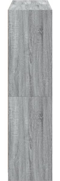 vidaXL Bücherschrank mit Türen Grau Sonoma 136x37x142 cm Holzwerkstoff 3206522 Bild 8