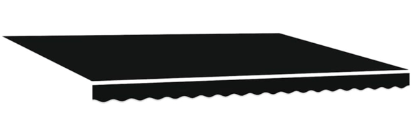 vidaXL Einziehbare Markise Schwarz 450 x 300 cm Stoff 3330961 Bild 1