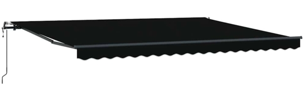 vidaXL Einziehbare Markise Schwarz 450 x 300 cm Stoff 3330961 Bild 4