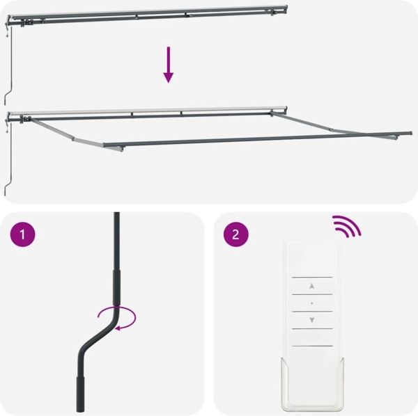 vidaXL Einziehbare Markise Schwarz 450 x 300 cm Stoff 3330961 Bild 8