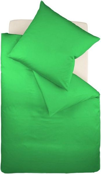fleuresse Bettwäsche Colours, 100% Baumwolle, 2 teilig, Uni-Mako-Satin, superweich, atmungsaktiv, hochwertige Reißverschlüsse