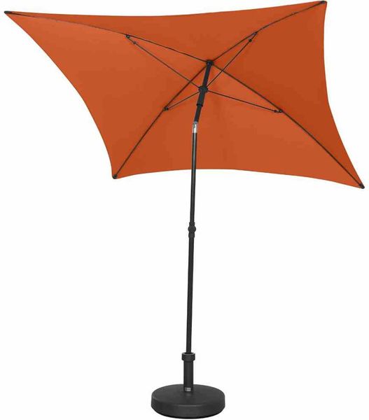 City Mittelstockschirm anthrazit/terracotta 180x180cm