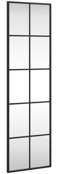 vidaXL Wandspiegel, Metall schwarz, 30x100 cm