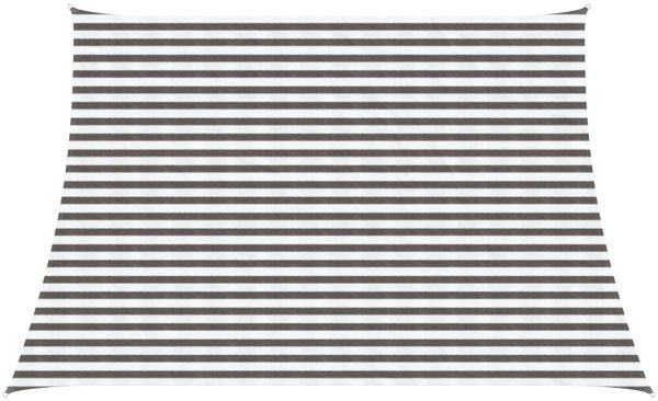 vidaXL Sonnensegel Hellgrau und Weiß 4 / 5x3 m HDPE 42032982