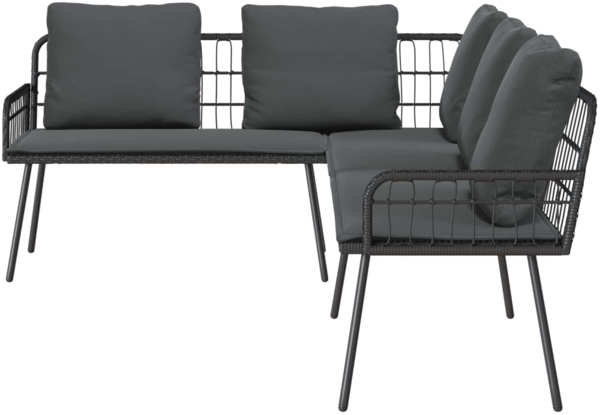 vidaXL Sofa mit Kissen Grau 61.5 x 123 x 82cm Metall 4108263