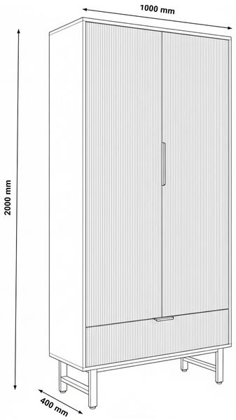 HOME DELUXE Kleiderschrank NYLA Weiß - 100 x 200 cm Bild 7