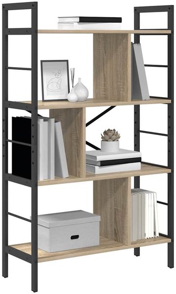 vidaXL Bücherregal Sonoma-Eiche 75 x 30 x 123,5 cm Holzwerkstoff 883965 Bild 3