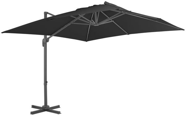 vidaXL Ampelschirm mit Aluminium-Mast 3x3 cm Schwarz 47000