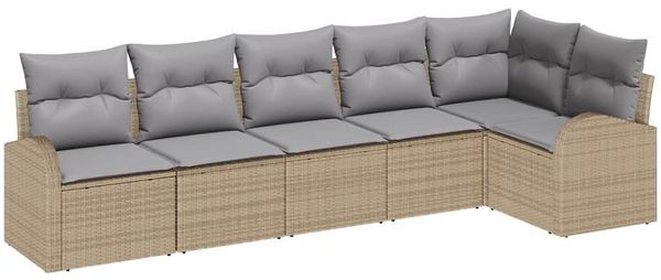 vidaXL Gartensofa-set Beige Poly-Rattan 3346060 Bild 2
