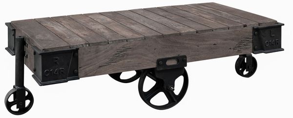 Couchtisch Mango 120x60x43 grau lackiert RAILWAY #260