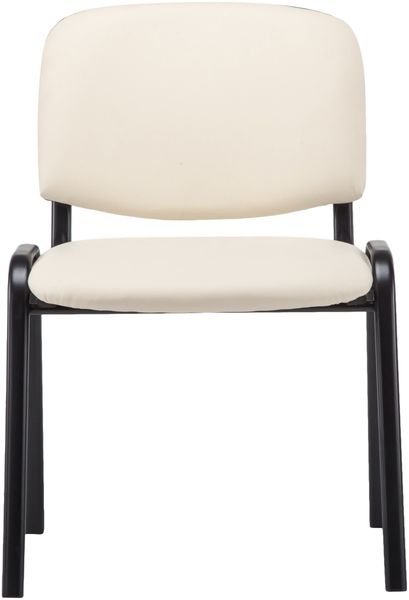 CLP Stuhl Ken Kunstleder stapelbar und mit modernem Design,creme Bild 4
