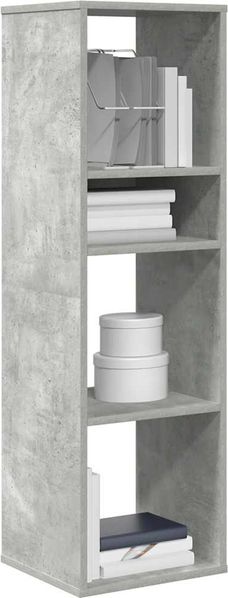 vidaXL Bücherregal Betongrau 34x31x112 cm Holzwerkstoff 860286