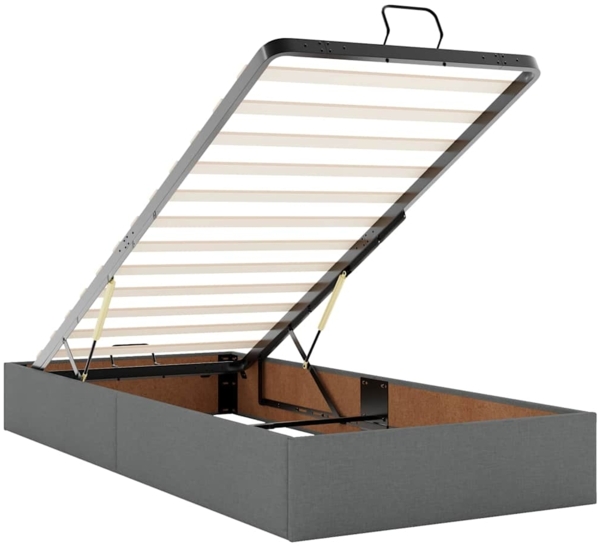 vidaXL Ottoman-Bett mit Matratzen Dunkelgrau 160x200 cm Stoff 3313728 Bild 9