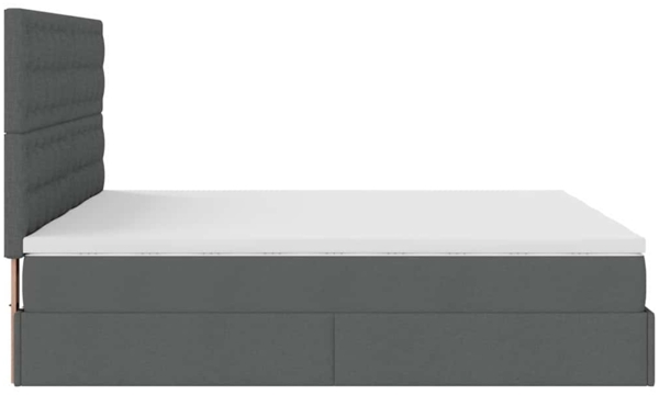 vidaXL Ottoman-Bett mit Matratzen Dunkelgrau 160x200 cm Stoff 3313728 Bild 7