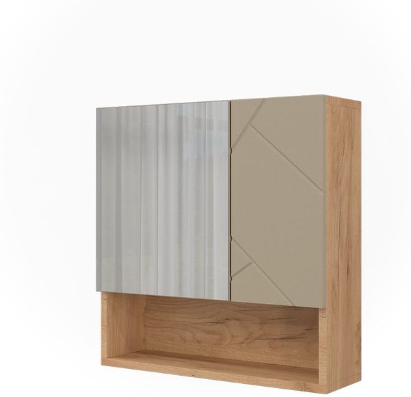Badspiegelschrank Irma Goldkraft Eiche 54 x 55 cm Vicco