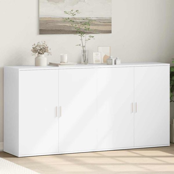 vidaXL Sideboards 2 Stk. Weiß 79x38x80 cm Holzwerkstoff 3276602