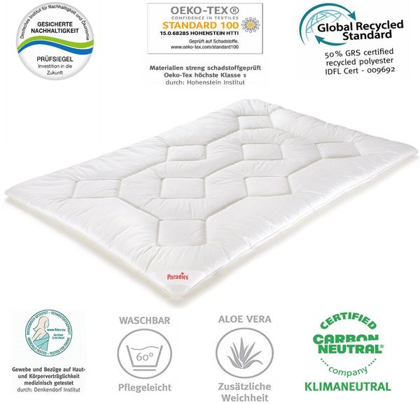 Paradies Ganzjahresdecke Bettenset Halia medium + Kissen Softy 135x200 Bild 2