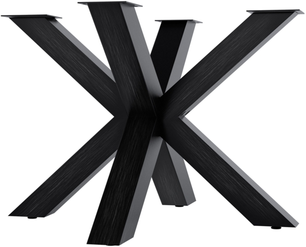 CLP Tischbeine Harlan pulverbeschichtetes Metall bis 300 kg belastbar,industrial schwarz 100x100x71 cm Bild 4