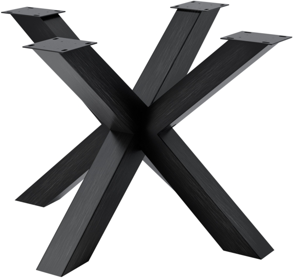 CLP Tischbeine Harlan pulverbeschichtetes Metall bis 300 kg belastbar,industrial schwarz 100x100x71 cm Bild 1