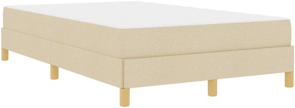 vidaXL Boxspringbett mit Matratze Creme 120 x 200 cm Stoff 3398561 Bild 3