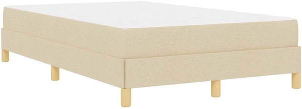 vidaXL Boxspringbett mit Matratze Creme 120 x 200 cm Stoff 3398561 Bild 8