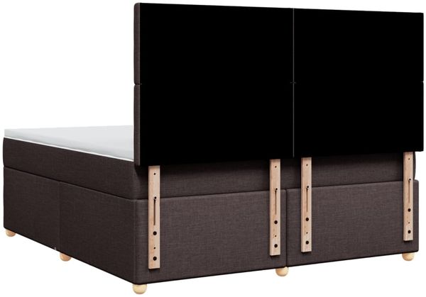 vidaXL Boxspringbett mit Matratze Dunkelbraun 180x200 cm Stoff 3293676 Bild 8