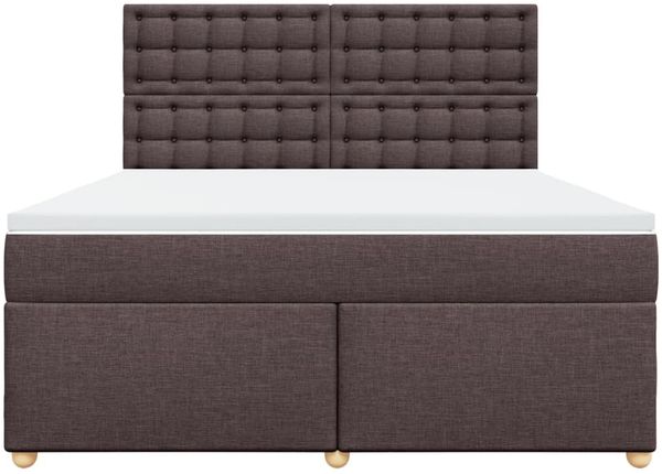 vidaXL Boxspringbett mit Matratze Dunkelbraun 180x200 cm Stoff 3293676 Bild 6