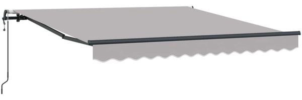 vidaXL Ausziehbare Markise Hellgrau 300 x 250 cm Stoff und Aluminium 3330093 Bild 2