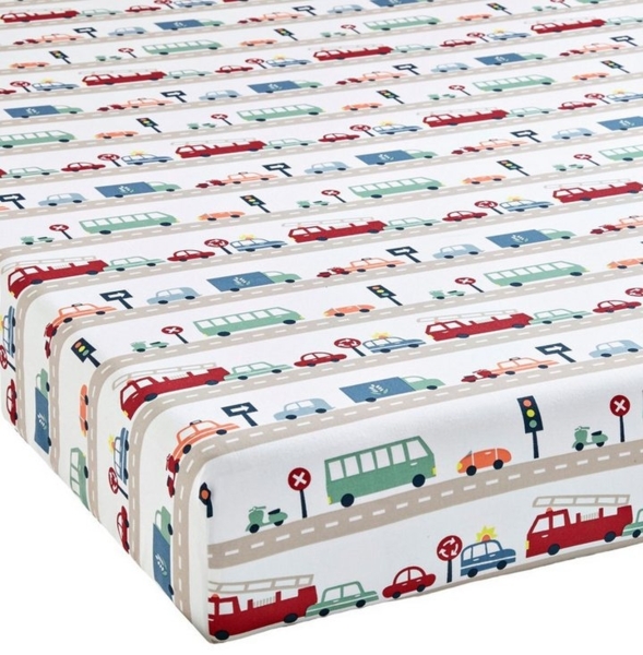 vertbaudet Spannbettlaken Kinder Spannbettlaken CITY, Baumwolle