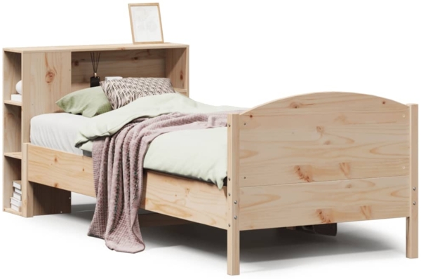 vidaXL Massivholzbett mit Regal ohne Matratze 100x200 cm Kiefer 3323080