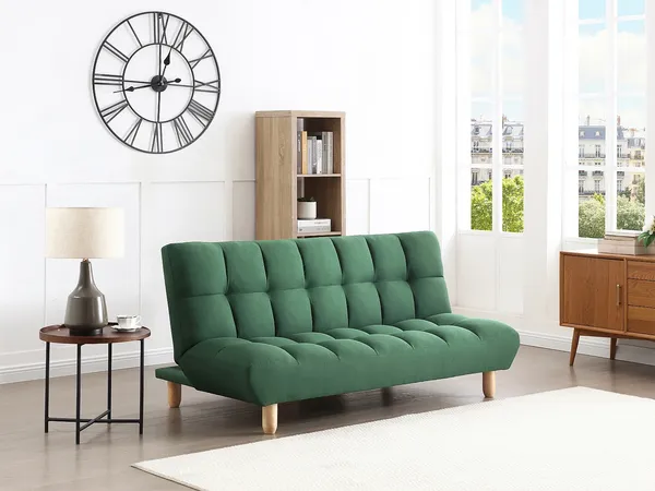 Vente-unique - ESTEBAN Sofa Stoff Grün - B 97 cm x H 87 cm x L 182 cm