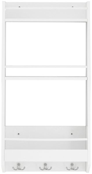 SoBuy KCR12-W Wandregal, MDF, Lackiert, Weiß, 38 x 75 x 17 cm